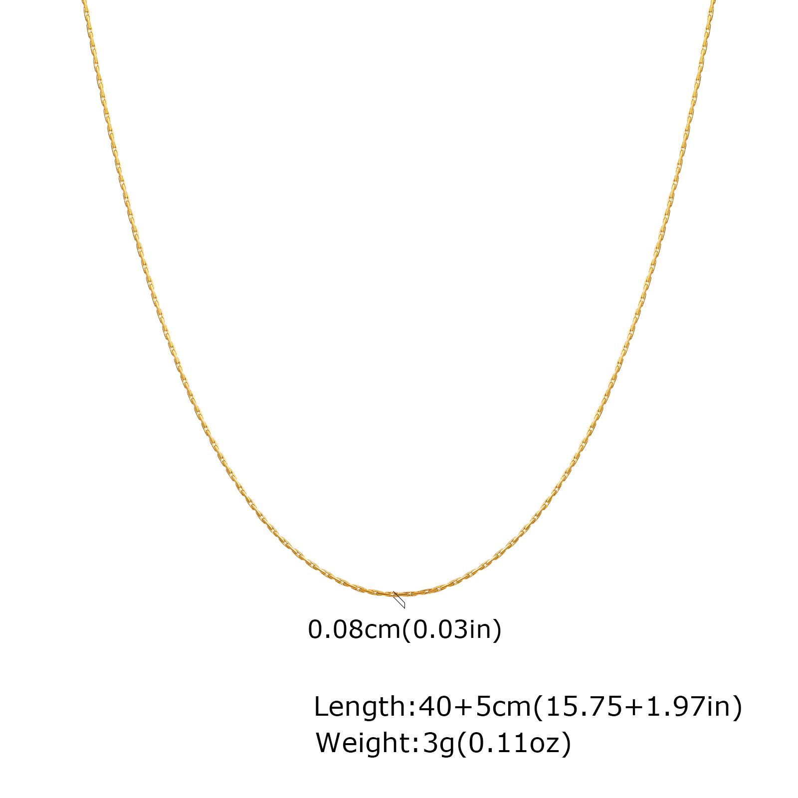 

0.6/0.8/1/1.2/1.8/2.3 mm Hammer Round Chain Necklace for Women,Minimalist Stainless Steel Necklaces,Trendy Mother s Day Gift