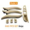 Right Hand Driver RHD Beige Black Car Interior Leather Door Handle Assembly 7PCS Set For BMW 5 Series F10 F11 523i 525i 528i 530
