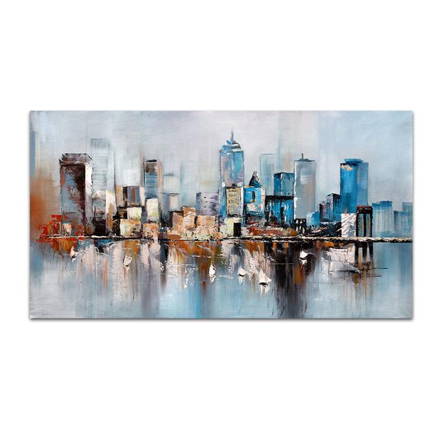 

Абстрактная городская архитектура, живопись маслом, гравюра, пейзажная стена, гостиная 21cm×30cm NoFrame