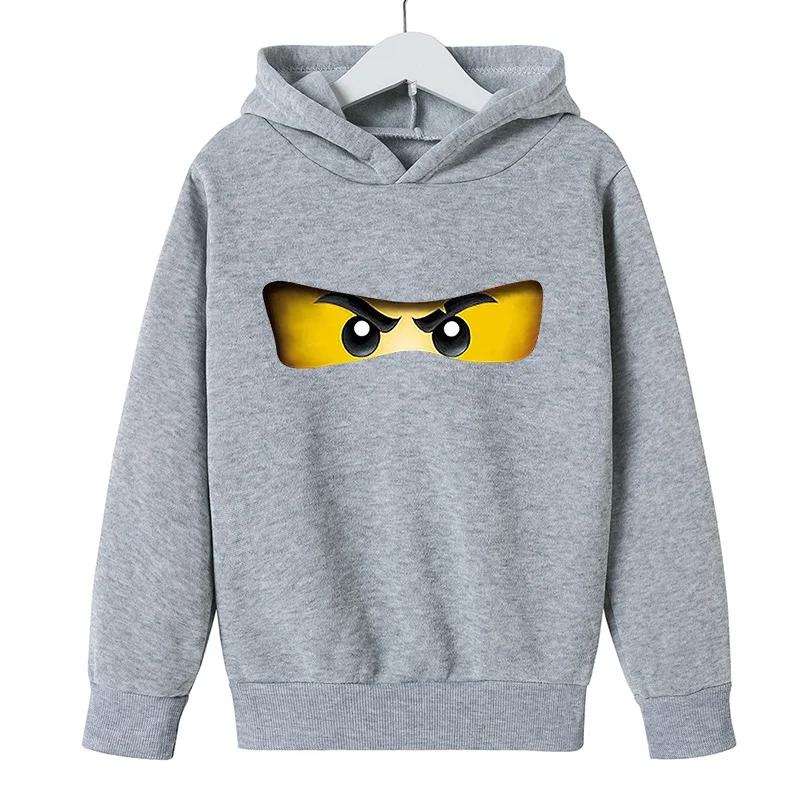 Super Cool Cartoon Ninjago Print Kinder Kapuzenpullover Herbst und Winter Outdoor Freizeit Sport Street Jungen Sweatshirt