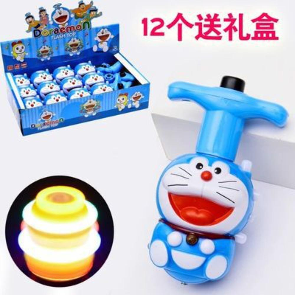 UFO gyro colorful cartoon gyro music rotating outdoor lights children's flash toys