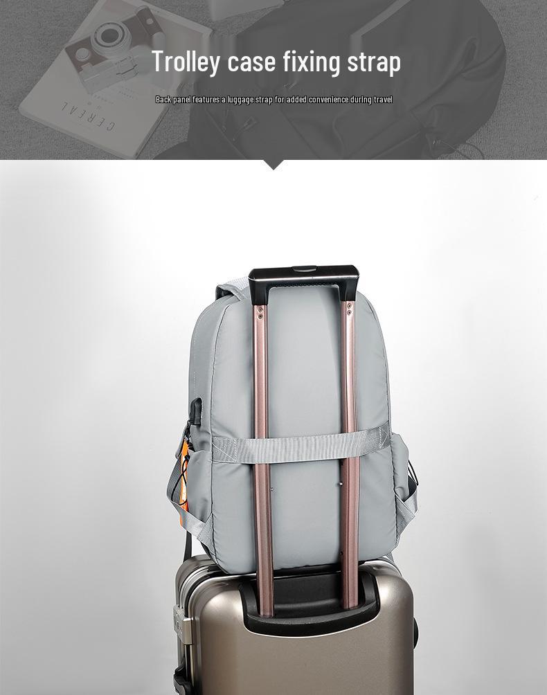 Sac à dos multifonctionnel à double épaule pour hommes - Style britannique, Mode minimaliste pour étudiants en commerce et universitaires.