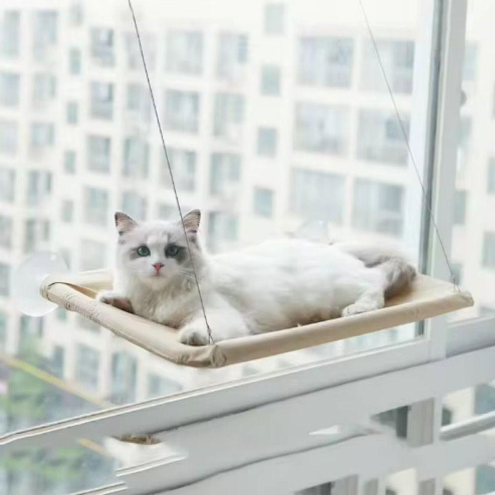 Cat Bed Seat Creative Cat Hanging Bed Stable Rectangular Suction Cup Cat Nest Household Cozy Pet Window Perch Pet Supplies