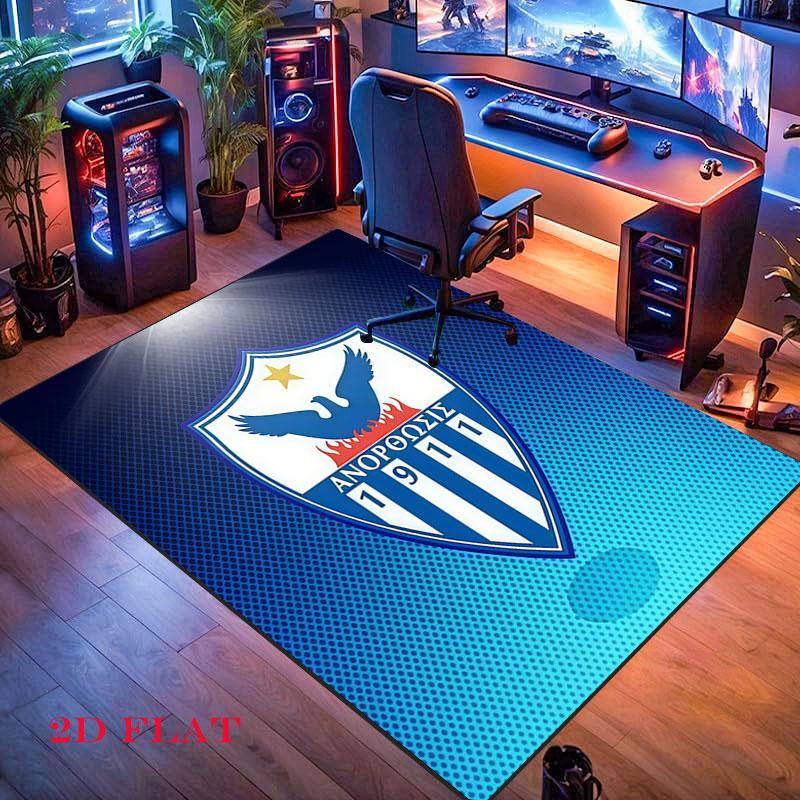 Anorthosis Famagusta FC Carpet Rug for Living Room Bedroom Home Sofa Decoration,Kids play Nonslip Floor Mat