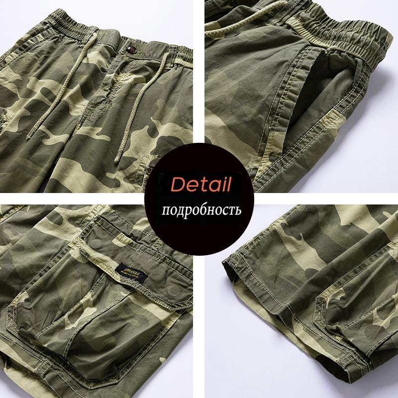 Summer Men Cotton Cargo Shorts Men's Fashion Multi-pocket Casual Shorts Pants Outwear Breathable Joggers Shorts Male