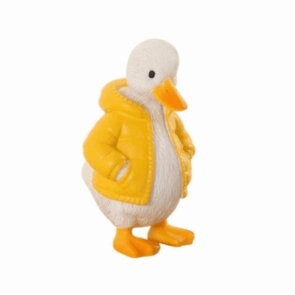 Cute Resin Duck Figurine Hand Painted Miniature Figurine Micro Landscape Duck Statue  Home Decor