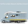 1:32 Scale Camping Rv Alloy Diecast F150 Car Model Miniature Toys Sound Light Doors Opened Pull Back Festival Gifts For Kids