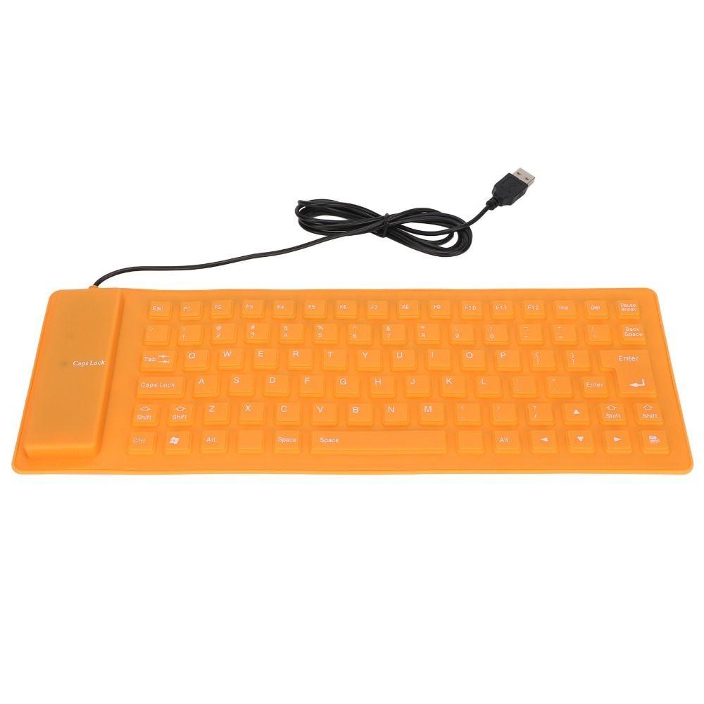 85 Keys USB Wired Keyboard Silent Keys Foldable Keyboard Portable Silicone Keyboard  Home