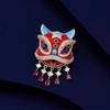 S Retro Lion Dance Brooches Chinese Style  Year Suit Pins Cartoon Exquisite Corsage Clothing Accessories Gifts