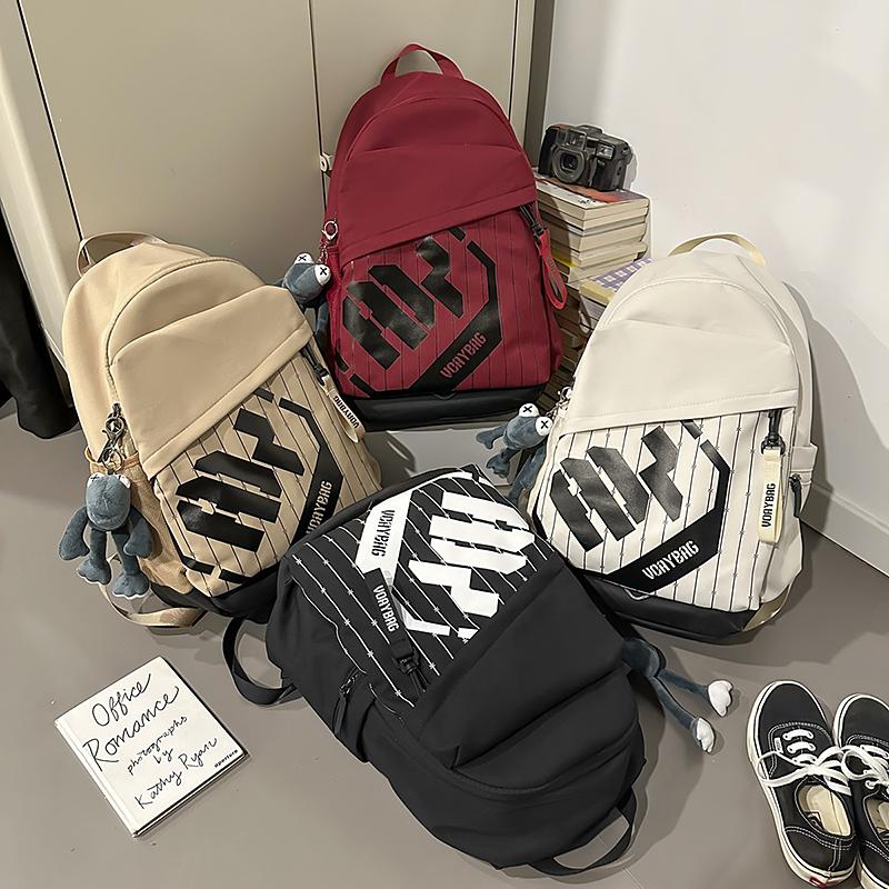 Men Letter Backpack Women Lightweight Large Capacity Backpack
