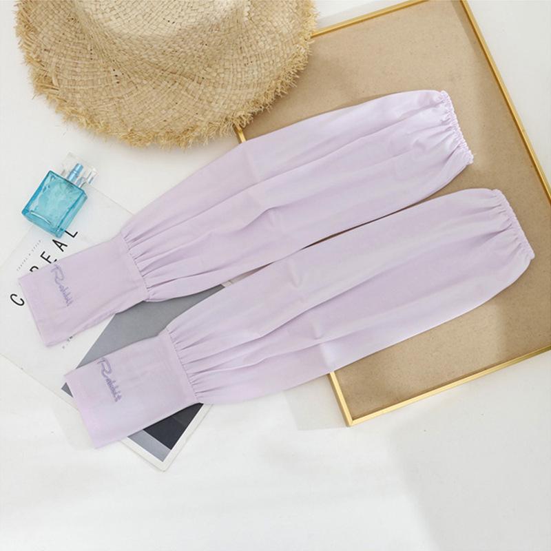 Unisex Summer Ice Silk Sun Protection Sleeves - UV Block, Cooling & Extended Length