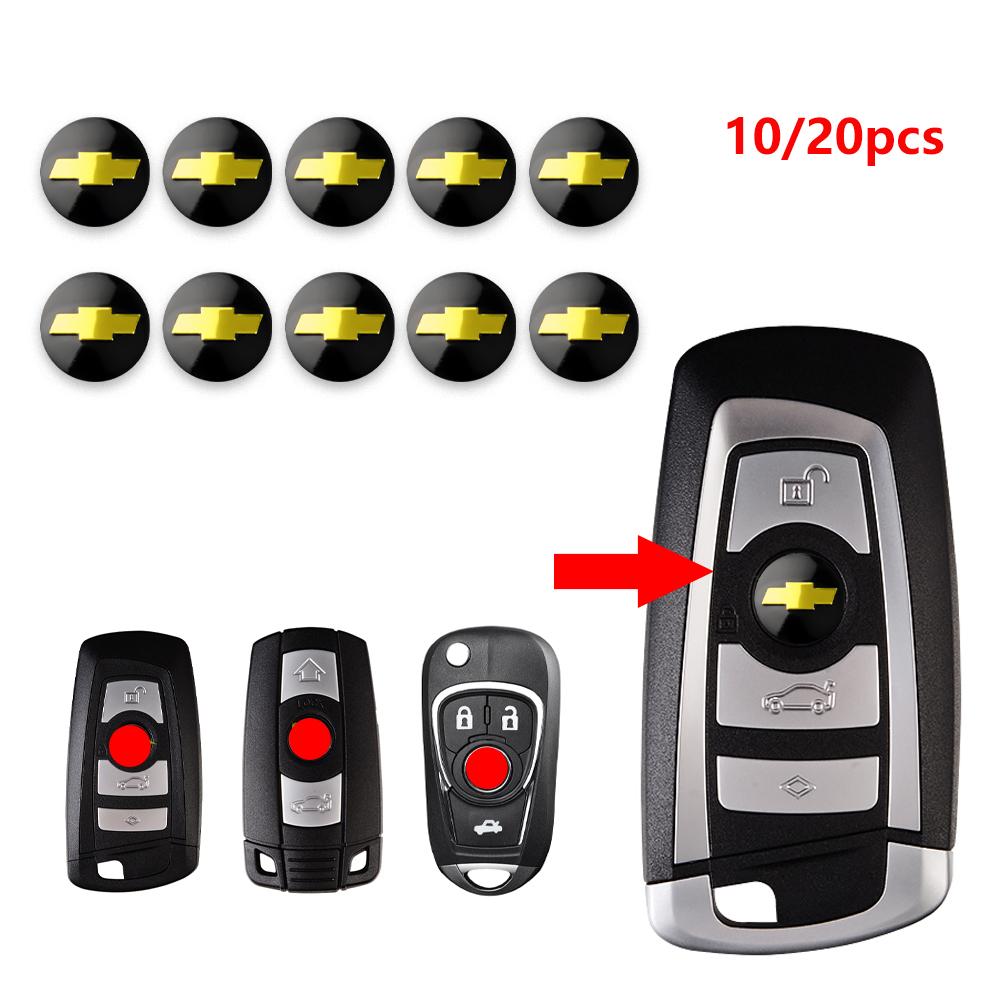 BQIXN1 10/20pcs 14mm Car Key Remote Fob Decal Key Shell Sticker For Chevrolet Cruze Captiva Lacetti Aveo Malibu XL Trax Camaro Colorado