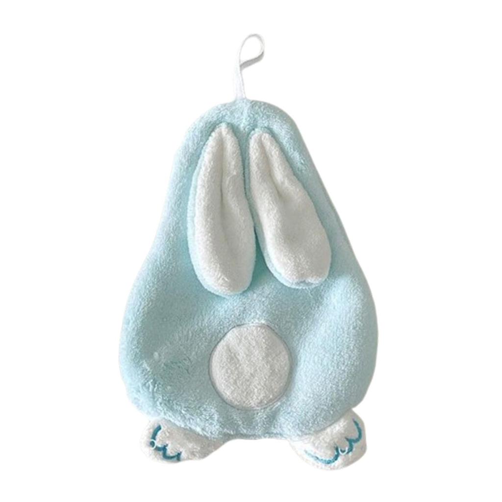 Hanging Hand Towel 26x18cm Multipurpose Comfortable Washcloths Bunny Shape Dish Towels for Home Dorm Holiday Hotel Apartment