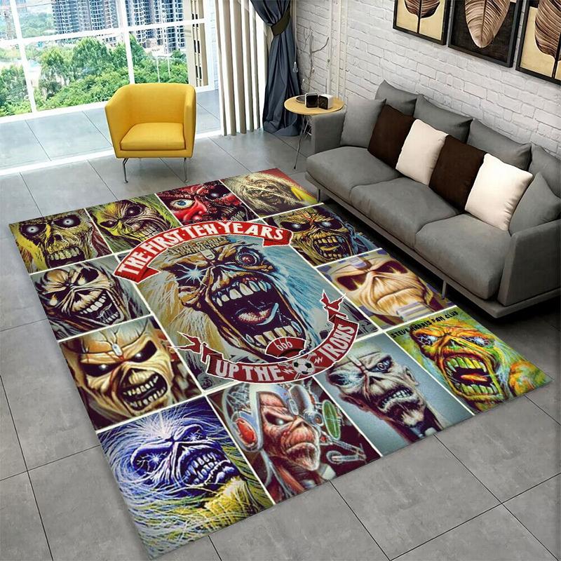 

3D I-Iron Maiden Metal Band Carpet Rug for Playroom Bedroom Living Room Sofa Home Decor,kid Game Area Rug Non-slip Floor Mat 40x60cm