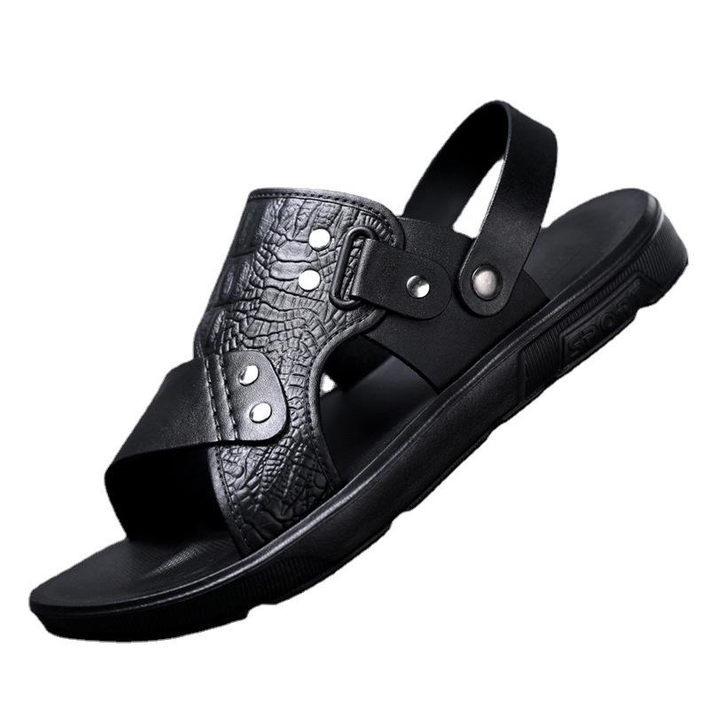 Men's Summer Sandals: Outdoor/Indoor Casual Two-Way Slippers, Breathable Beach & Dad Shoes.