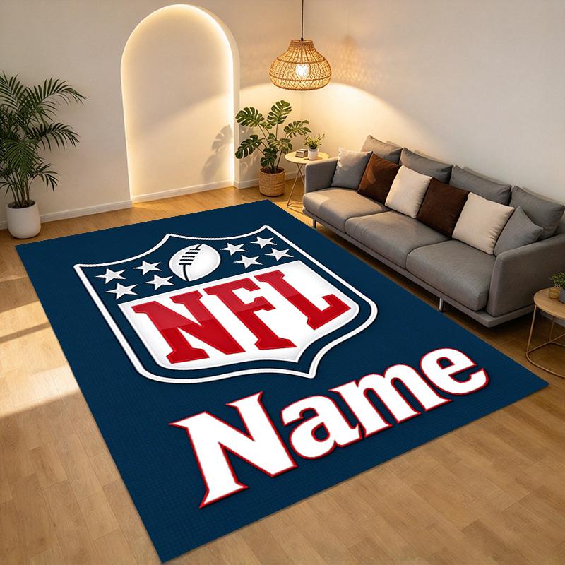 Custom Nfl Fan Area Rug Living Room Nonslip Soft Carpet For Bedroom Game Playroom Sofa Office Home Decor Doormat Christmas Gift C103109