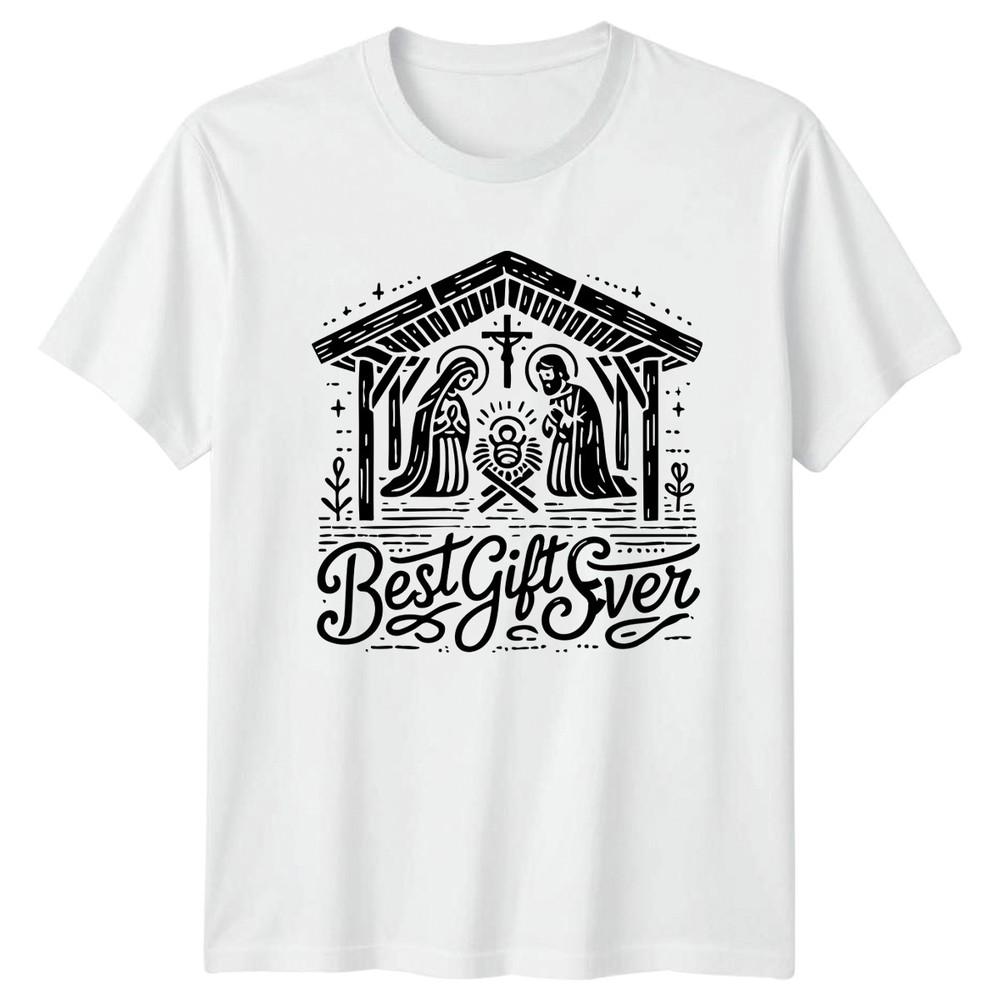 Best Gift Ever TShirt Nativity Scene Christian Faith Christmas Gift For Him S