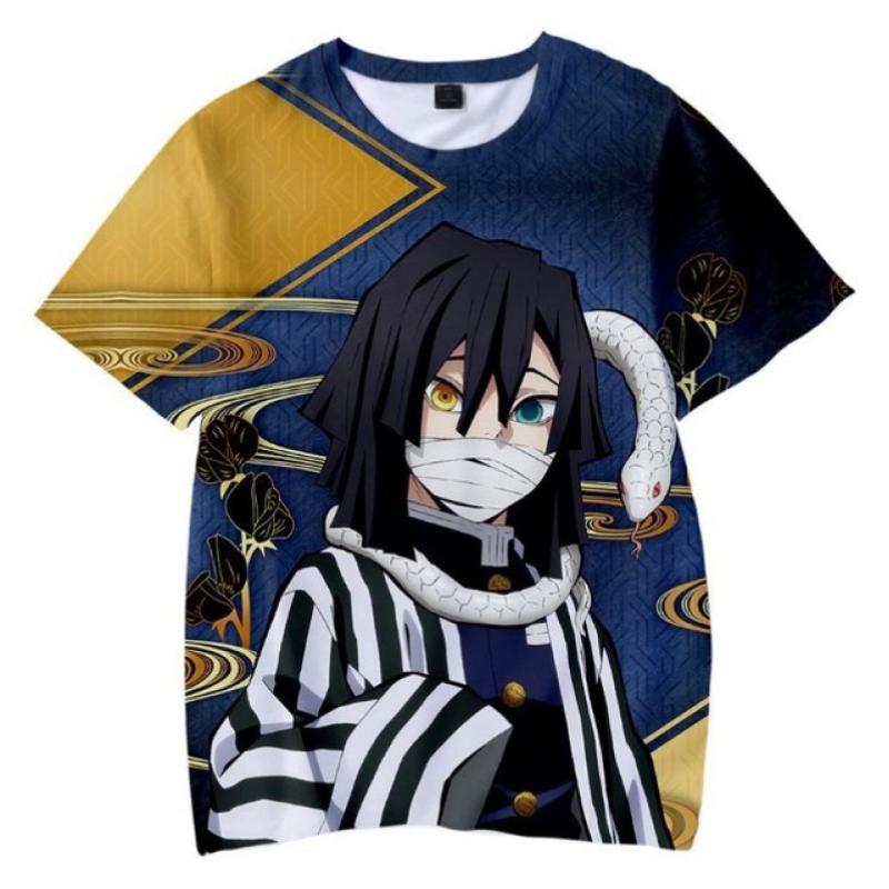 Trendy Anime T-shirt Men/Women Demon Slayer Kimetsu No Yaiba 3D Printed T-shirt Casual Tees