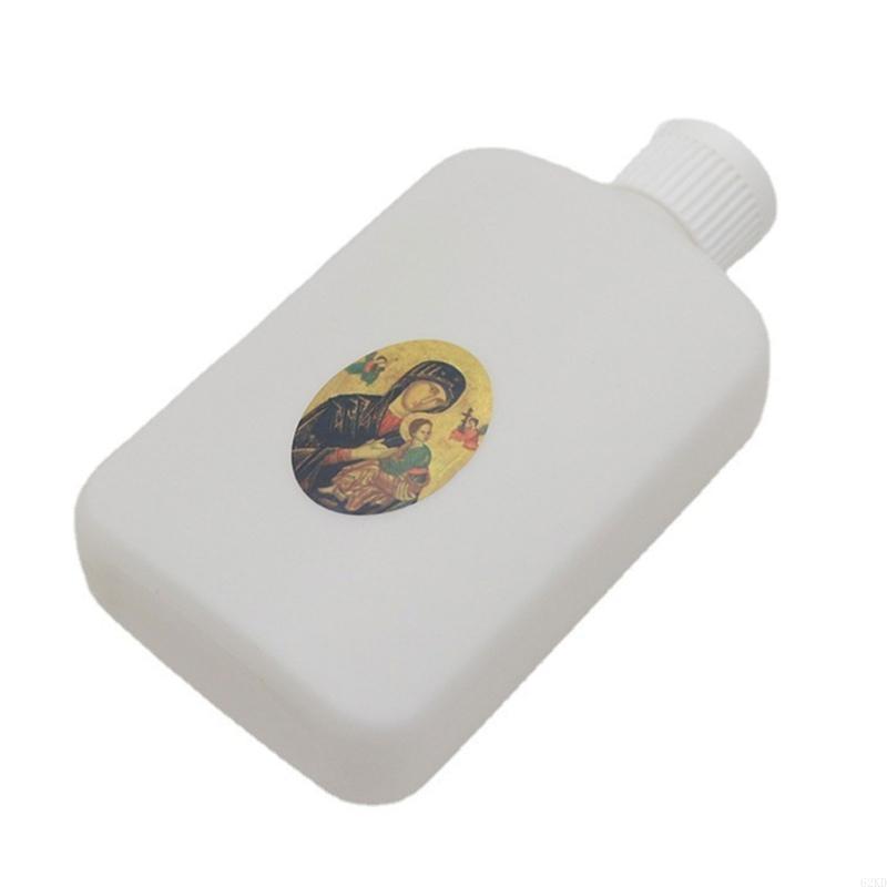 62KD Holy Water Bottle Religious Refillable Holy Water Container Baptisms Lotion Bottle with Screw Lid Catholic Accessories