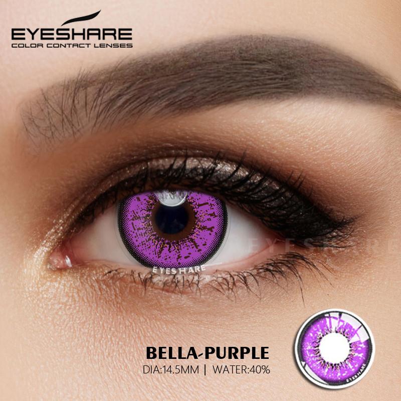 Eyeshare Cosplay Purple Color Contact Lenses for Eye Blue Colorcon Lense Anime Coser Lenses Eye Makeup Pupilentes