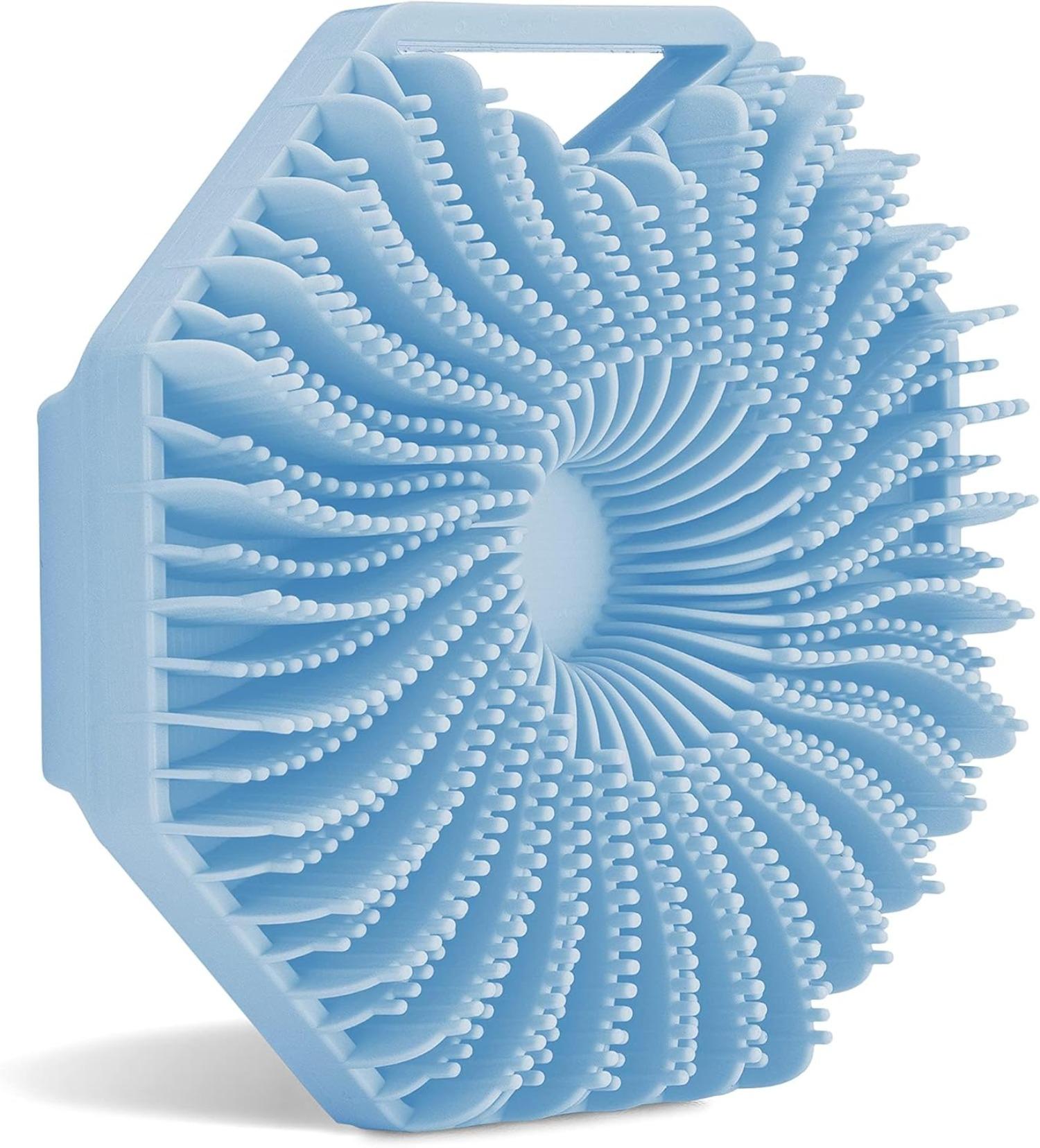 

Антимикробный силиконовый скраб для тела, отшелушивающий скраб для тела для чувствительной кожи, экологически чистый скраб для душа и тела. синий