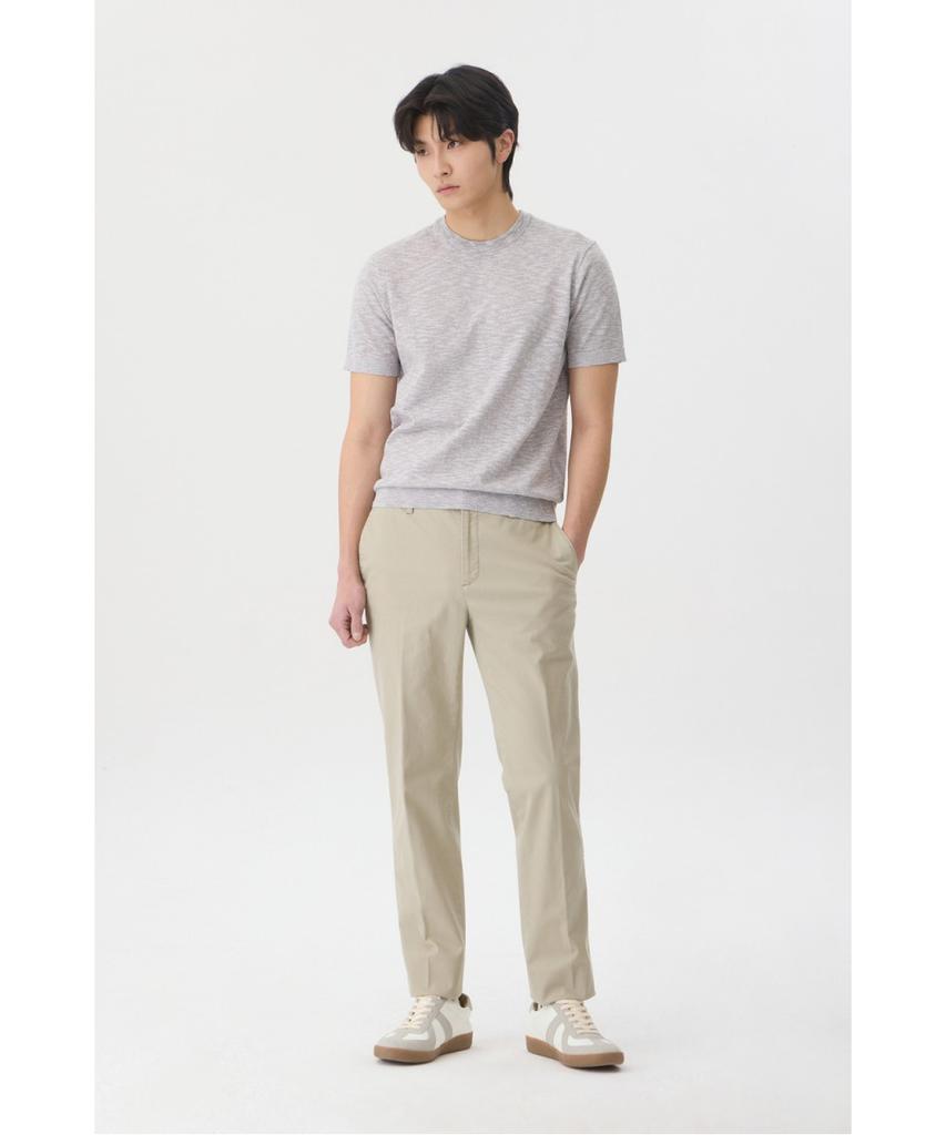 BRENTWOOD [Selection] Washable Two-Tone Slub Round Neck Sweater Brwam26851Gyx