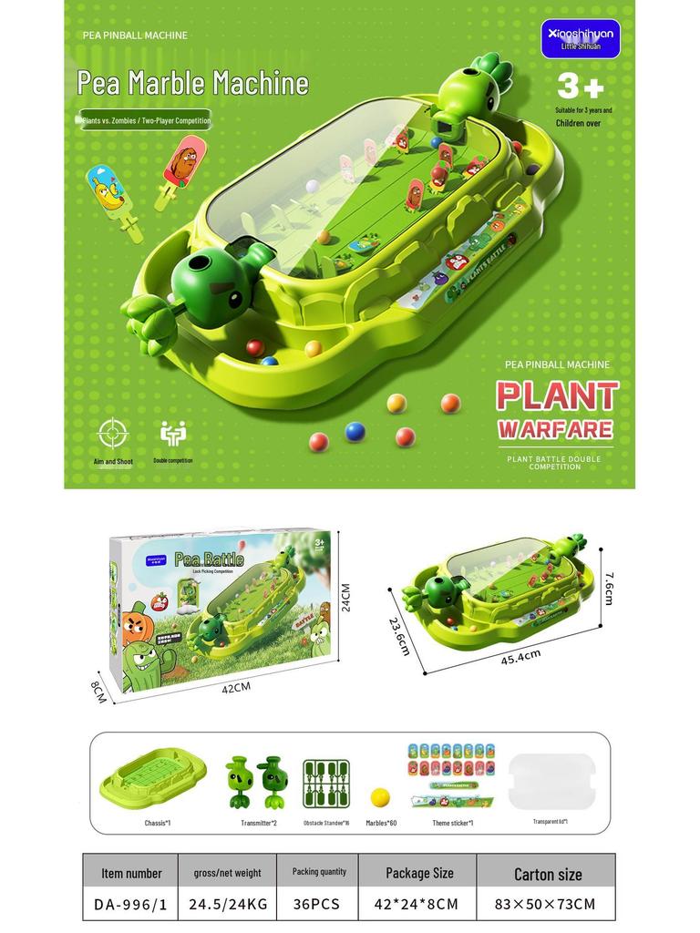 Children's Educational Pinball Shooter Game: Double Player Desktop Toy for Parent-Child Interaction
