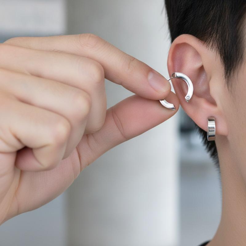 Titanium Steel Ear Clip Non Piercing Women Mens Earrings With Hypoallergenic Fade Resistant Design Perfect For Daily Wear Street