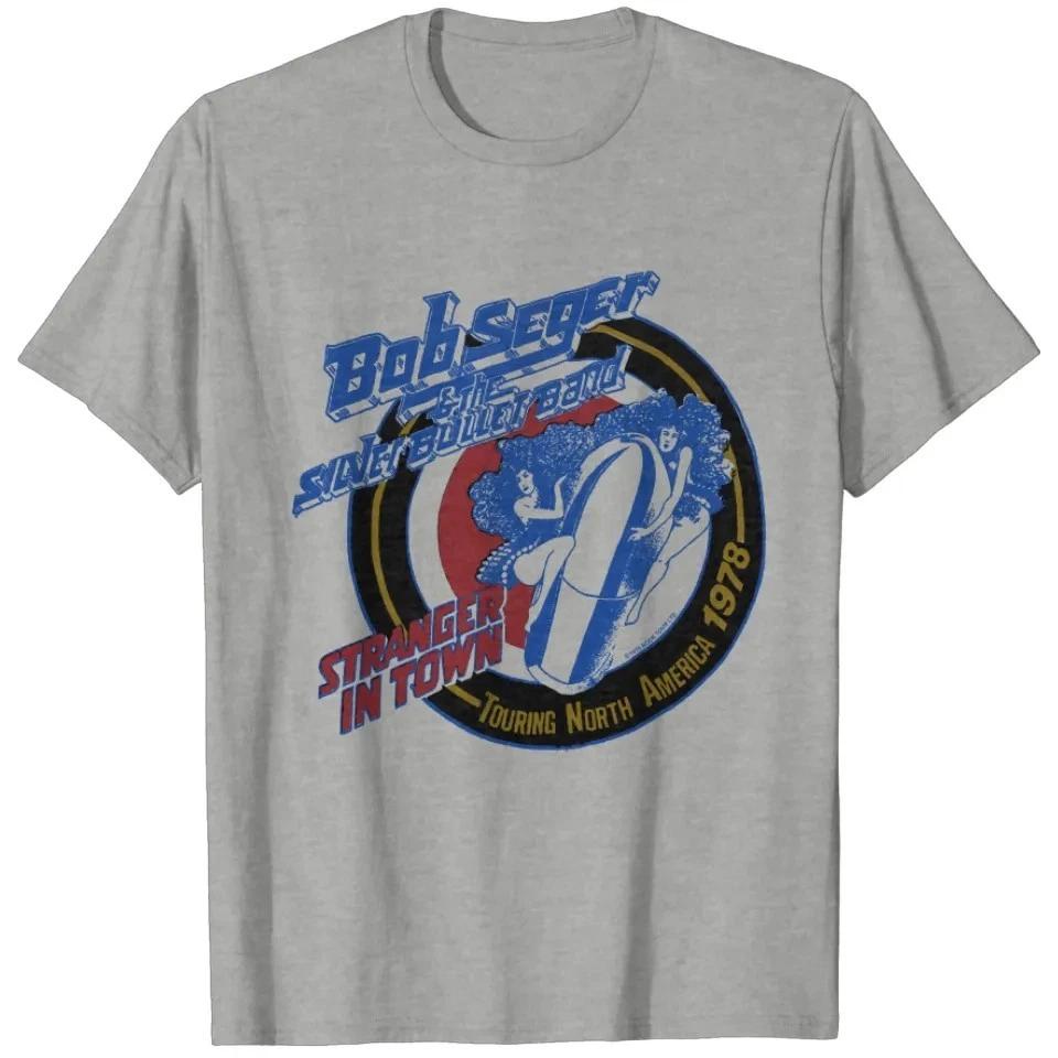

1978 BOB SEGER Silver Bullet Band T Shirt Grey Gift family fast Shipping E941 2XL