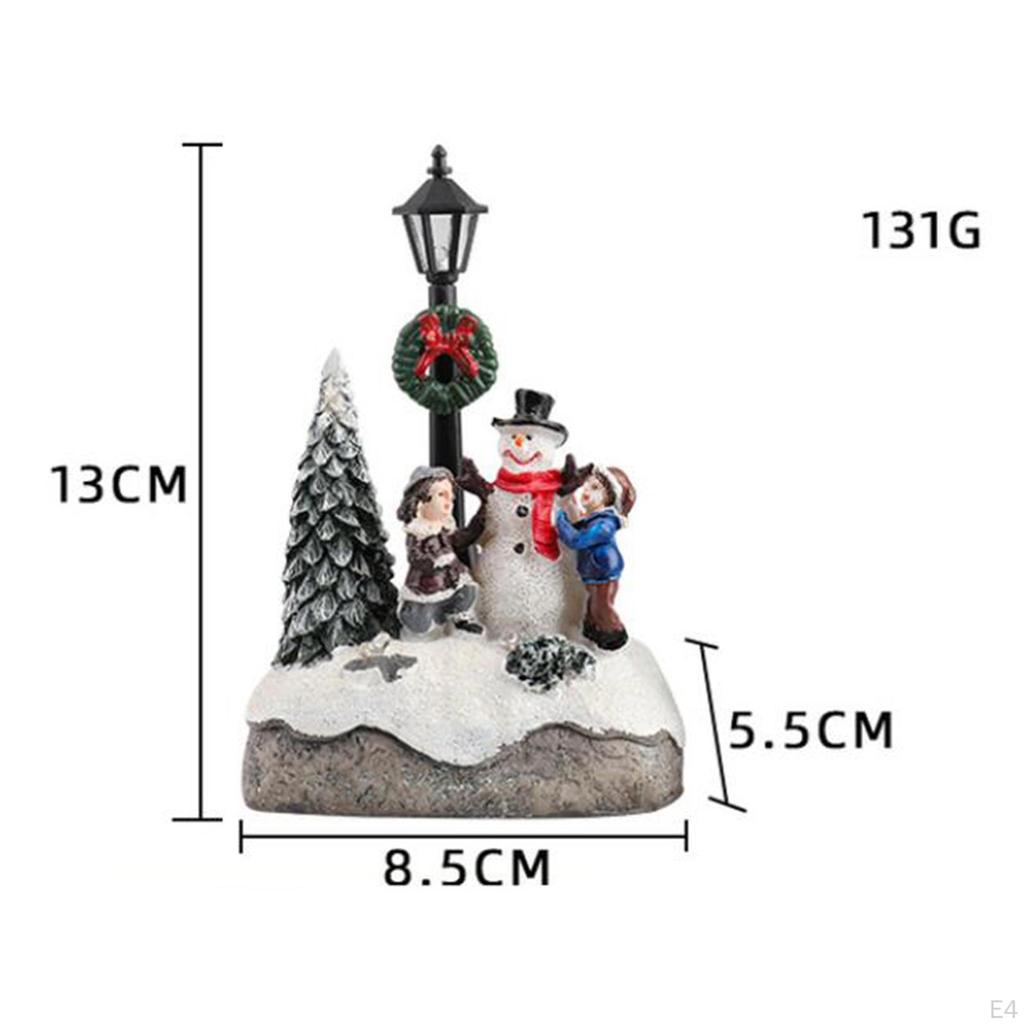 Sets Weihnachtsbaum drinnen und draußen Szene Dorfhäuser Dekoration