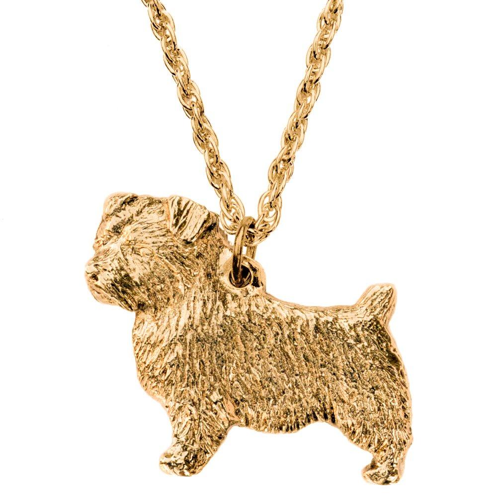 Norfolk Terrier, British-made Art Dog Pendant Necklace Collection