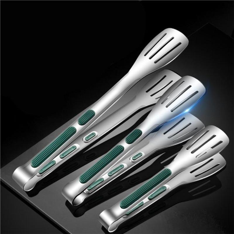 Non-Slip Stainless Steel Food Tongs Meat Bread Clip Barbecue Grill Buffet Clamp Cooking Tools Kitchen Accessories