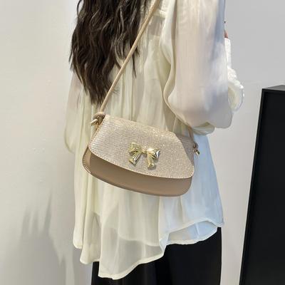 Beautiful Trend Casual 2025 New Simple Bow Fashion One Shoulder Crossbody Small Square Bag Woman