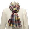 Used ETRO / Stole Scarf Autumn/Winter Ladies Unisex Cashmere Silk Check Multicolor 407017