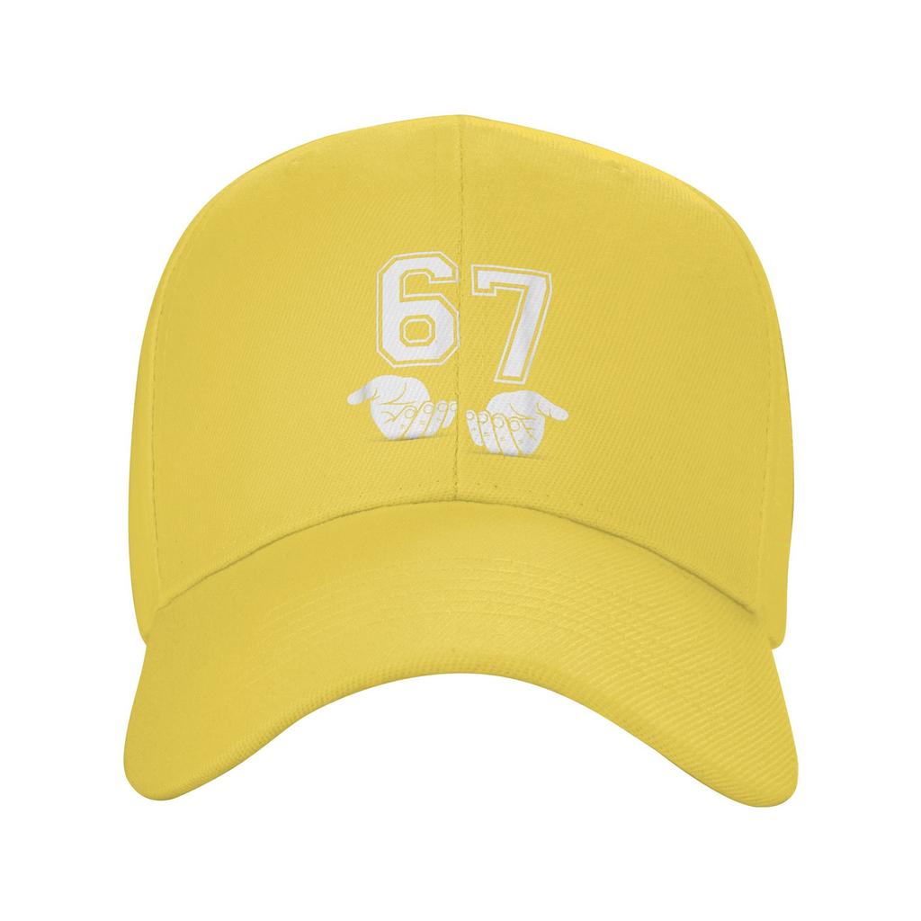 Six Seven 67 Minimal Number Design with Open Hands Casual Baseball Cap Outdoor Sports Trucker Hat Summer Sun Men Baseball Caps