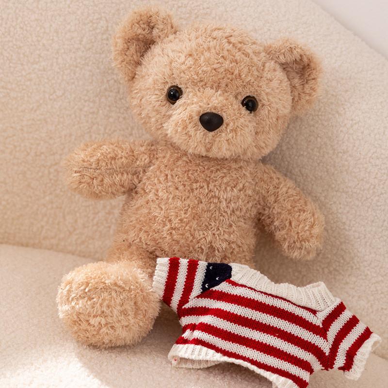Sweater Wear Teddy Bear Plush Toy Cartoon Stuffed Doll Decoration Kids Gift