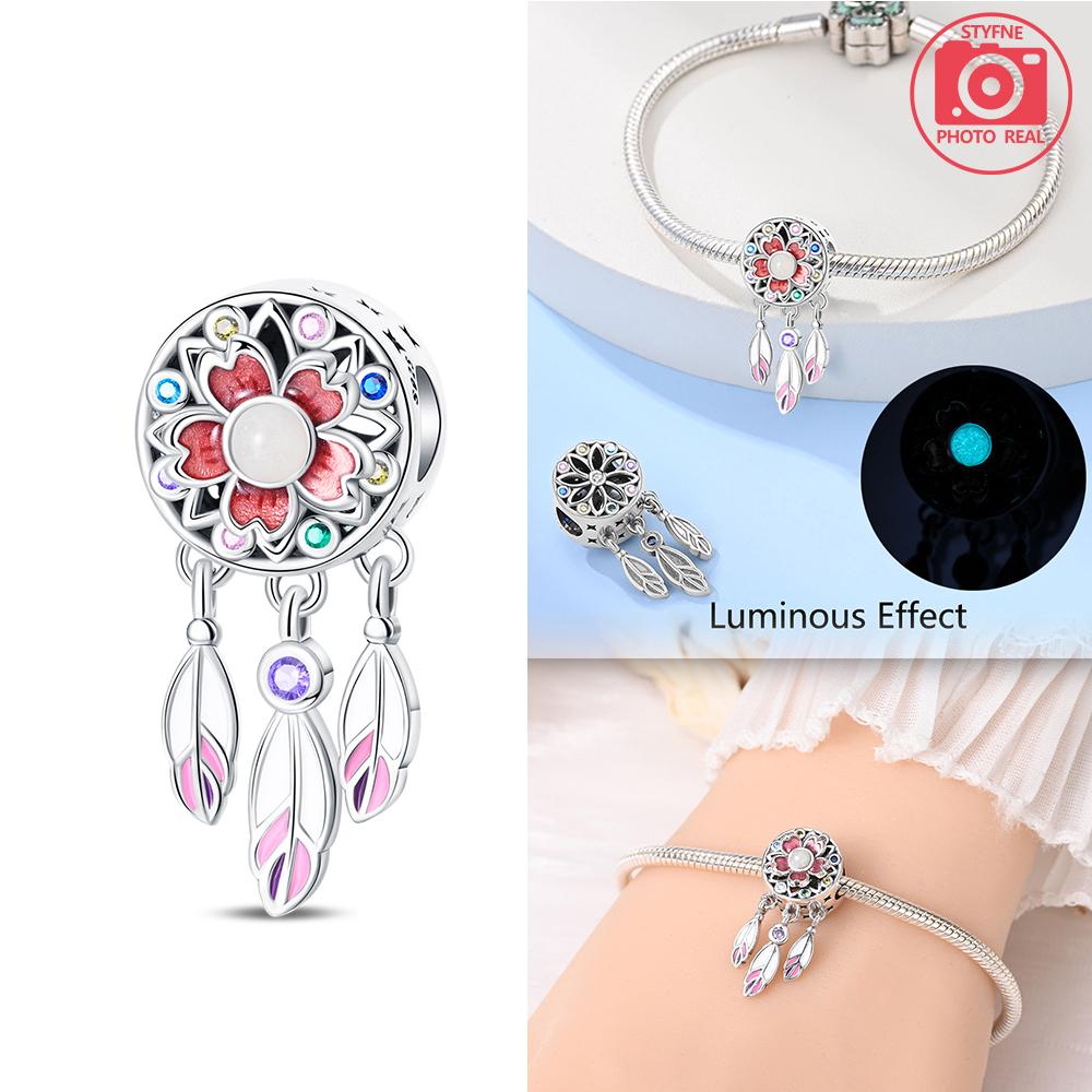 Charms Plata Dreamcatcher Triangle Beads Copper Colors For Charms Copper Colors Original Bracelet For Jewelry Making