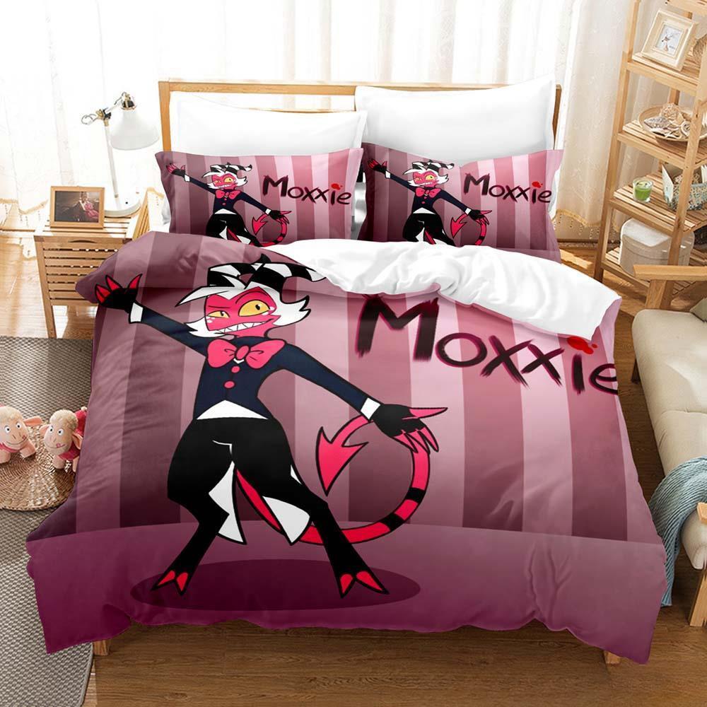

Comforter 3D Print Anime Moxxie Boss Bedding Set Single Twin Full Queen King Size Bed Set Adult Kid Bedroom S Home Textiles Comforter (quilt)-EU Single(135*200cm)3pcs