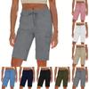 Women Casual Drawstring Waist Loose Fit Cargo Shorts with Pockets Lightweight Comfortable Summer Bottoms