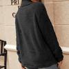 Women's Fashion Stand Collar Zipper Plush Jacket Leopard Print Stitching Loose Plush Sweater