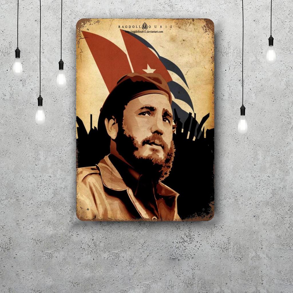 fidel castro Chairman Vintage Metal Tin Signs Posters Decor Retro Metal Plaque Wall Art Decor for Garage Bar
