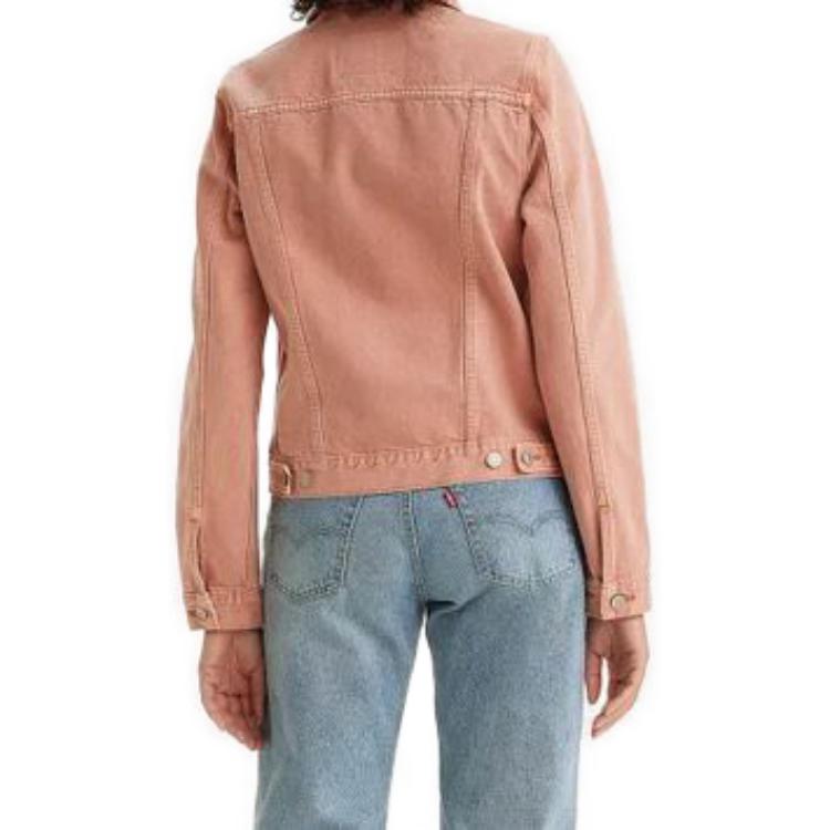 Levis Jednobarevná džínová bunda Dámské bundy Růžová 29945-0139