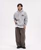Graffiti Lettering Oversized Wide Shoulder Hoodie_Melange