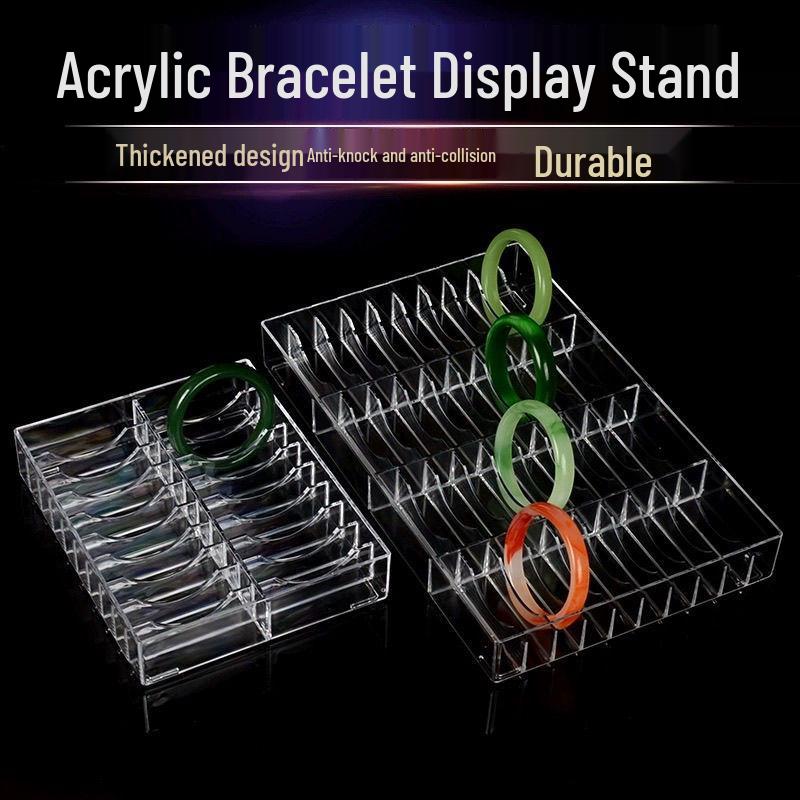 Acrylic Bracelet and Bangle Display Stand - 20 and 40 Positions, Transparent Jewelry Rack and Storage Box
