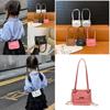 Simple Solid Color Shoulder Crossbody Bag With Chain Design For Daily Use