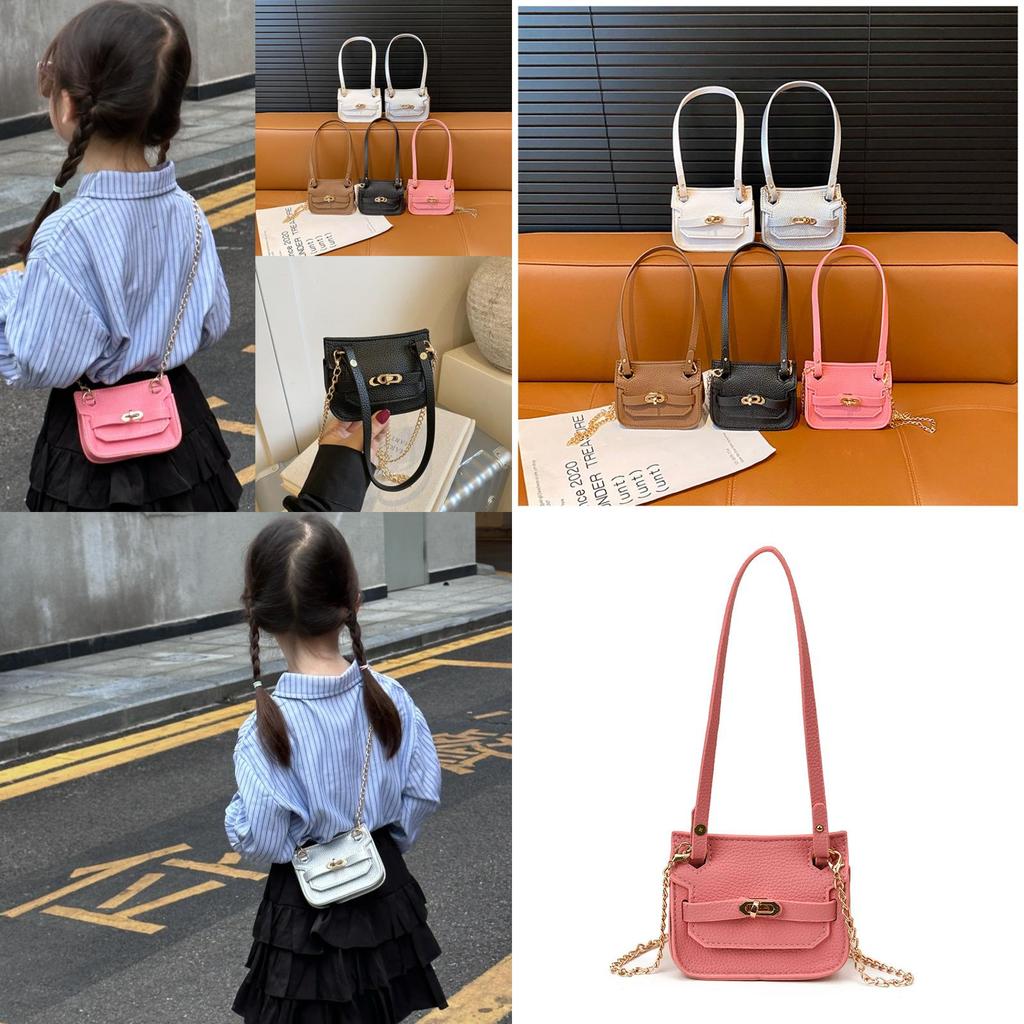 Simple Solid Color Shoulder Crossbody Bag With Chain Design For Daily Use