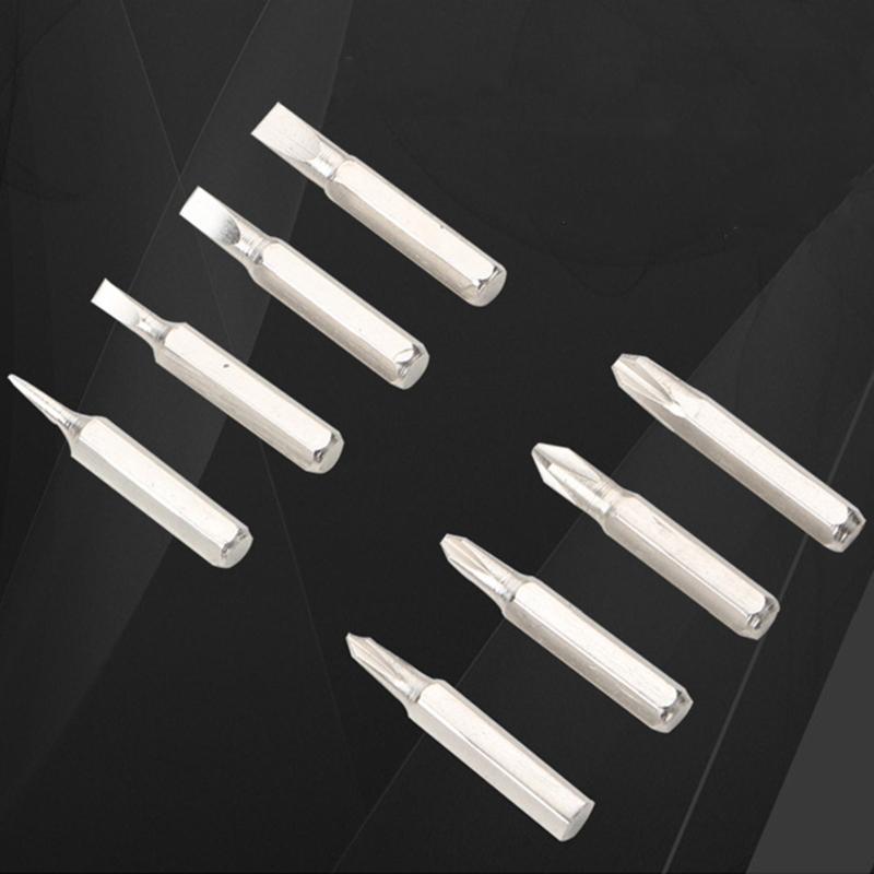 Multifunctional 8 In 1 Screwdriver Pen Shape Magnetic Screwdriver Slotted for Cross Easy Change Screwdriver Bits Mini Ga