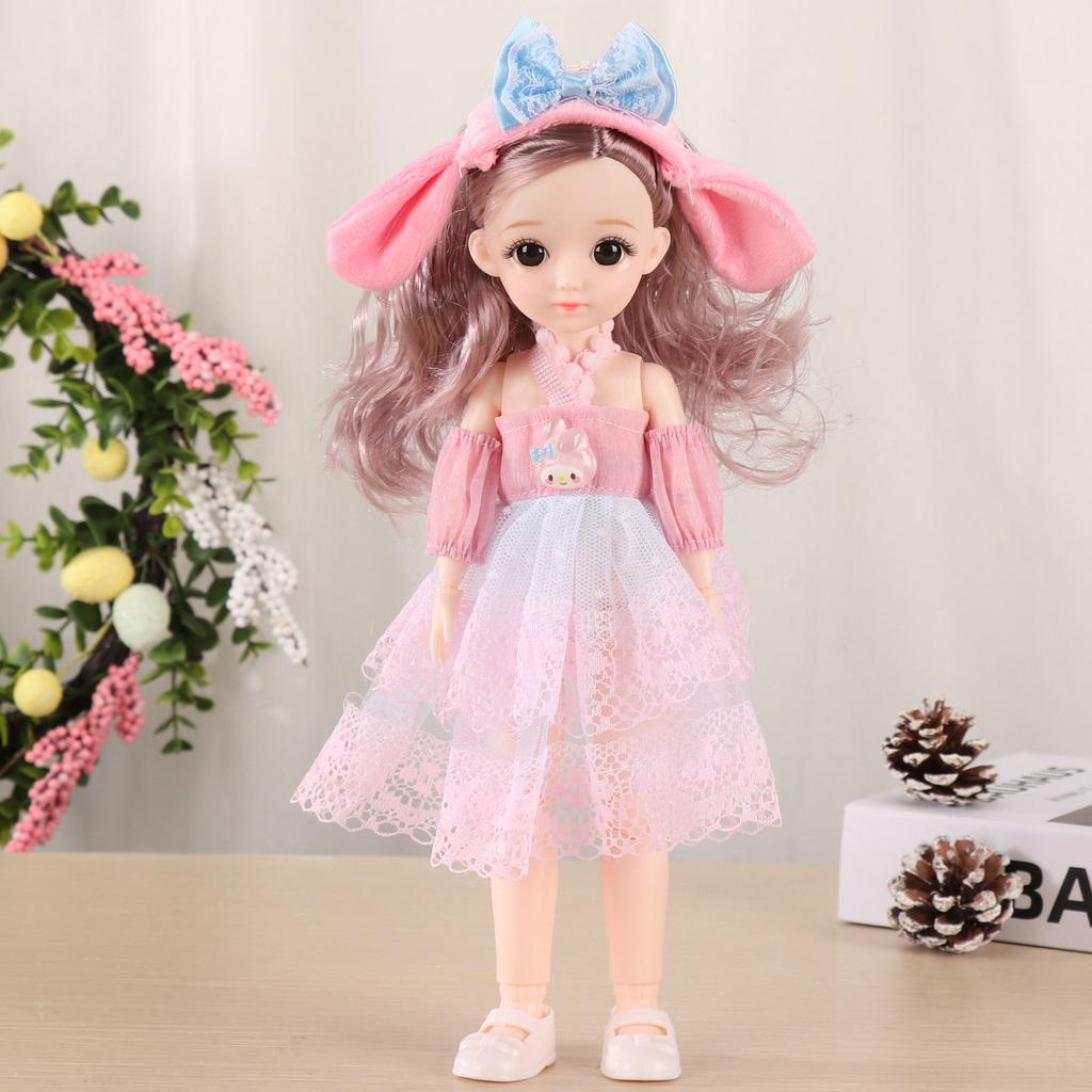 Dress Up Doll 30cm Simulation Princess Barbabi Girl Birthday Gift Children's Toy Gift Box Set