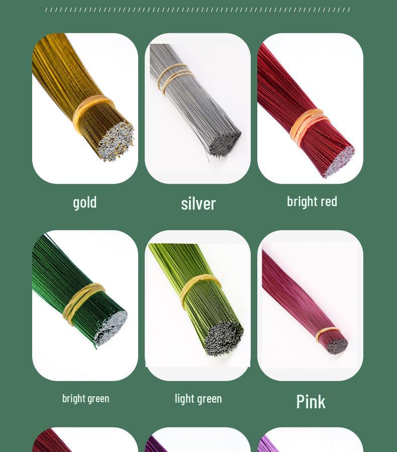 No. 20 Colored Galvanized Wire for Silk Stocking Flowers and Jewelry Crafting