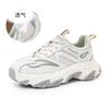 Leather dad shoes women's 2025 spring new women's platform color matching running women's shoes casual sports shoes